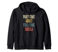 Sheila Personalized Retro Girls Part-Time Sheila Name Sudadera con Capucha