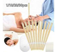 Shein 1/10/20/30 piezas Juego de eliminación de cera de oídos, velas de oído, velas cónicas de cera de abeja Hopi, velas de cera de oídos, velas de aromater