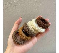 Shein 1/10/20/50 piezas Bandas elásticas para el cabello de goma de alta elasticidad y grosor, color mixto, duraderas, anillo de toalla para cola de caballo