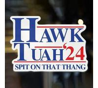 Shein 1/10 piezas Pegatinas HAWK Tuah de 24 unidades, pegatinas para baño, coche, mesa de comedor, computadora