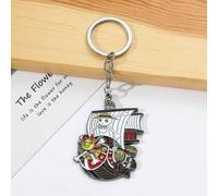 Shein 1/10pcs Llavero de Esmalte del Barco Pirata Thousand Sunny de One Piece, Anillo de Llave de Aleación de Anime, Colgante de Encanto de Bolsa, Regalo pa
