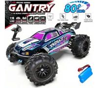 Shein 1:16 Escala 80KM/H Brushless RC 4WD Camión Monster - Velocidad Nitro-Alimentada con Luces LED, Coche de Control Remoto Eléctrico 4x4 Drift para Adoles