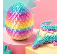 Shein 1/2/3/4/5 piezas Huevos sorpresa de dragón impresos en 3D, huevos de dinosaurio impresos en 3D, juguetes de escritorio de dragón de alta gama, lagarto