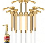 Shein 1/2/3/4 piezas Dispensador de jarabe de café, dispensador de bomba antidegoteo para botellas de jarabe, aceite comestible, jabón de manos, limpiador d