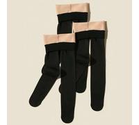 Shein 1/2/3 pares de leggings forrados térmicos de otoño/invierno, leggings clásicos de unicolor, leggings de moda cómodos, suaves y cálidos, leggings depor