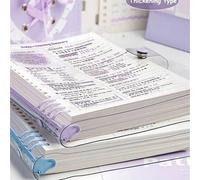 Shein 1/2/3 PIEZAS/360 páginas - Cuaderno de piel sintética suave y transparente en tamaño B5, con páginas perforadas, cuaderno de hojas sueltas B5 con espi