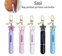 Shein 1/2/3 piezas Botella de perfume con colgante floral de verano, recargable con fragancia, botella de esencia hidratante portátil mini, regalo para amig