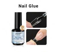 Shein 1/2/3 piezas de 18ml de pegamento de uñas, adhesivo de uñas adecuado para puntas de uñas, uñas postizas, gel de uñas súper resistente y de larga durac