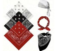 Shein 1/2/3 Piezas Pañuelo/Mascarilla/Bandana/Cinta para la cabeza de algodón con estampado de paisley