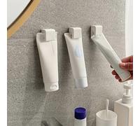 Shein 1/2/3 piezas Soporte para pasta de dientes, Clip de almacenamiento de pasta de dientes de montaje en pared, Organizador de pasta de dientes de uso múl