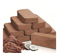 Shein 1/2/4/6/10 piezas Bloques de fibra de coco comprimida - Sustrato de cáscara de fibra de coco de alto contenido nutritivo, mezcla de musgo de turba, pa