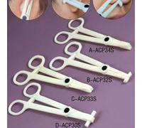 Shein 1/2/4/8 piezas Kit profesional de herramientas desechables estériles de acrílico para perforación corporal, incluye pinzas, abrazaderas y fórceps plás