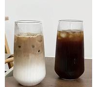 Shein 1/2/4 paquetes de vasos de beber acanalados, vasos altos vintage de 17oz, vasos ligeros para café con hielo, jugo, refresco, batidos