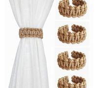 Shein 1/2/4 piezas Sujetadores de cortina de ventana, Sujetadores de cortina tejidos, Clips de cortina, Soportes de cortina, Adecuados para dormitorio, sala