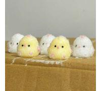 Shein 1/2/6 piezas Mini Pollito, decoración o regalo para buenos amigos, rebota lentamente para aliviar el estrés, pollito rebotante con sonido (color de ll