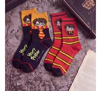 Shein 1/2 par de calcetines de media caña para mujer con diseño de personajes de dibujos animados inspirados en Harry Potter, calcetines de verano únicos y