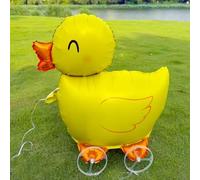 Shein 1/2 piezas Globos de animales salvajes de la jungla en 3D, Globos de pato amarillo caminando en 4D, Globos de papel de aluminio, Decoraciones de fiest