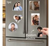 Shein 1/2 piezas Imanes de nevera personalizados con foto acrílica, imanes de nevera personalizados, imanes personalizables para nevera, tamaño: 5 cm, 6 for
