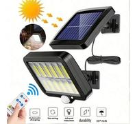 Shein 1/2 piezas Luces solares para exteriores, 12 rejillas 120 bombillas COB, luces de pared para exteriores, luces de sendero con sensor de movimiento par