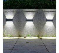 Shein 1/2 piezas Luz de pared solar con sensor de movimiento y 16 LED, lámpara de decoración de jardín exterior con luz blanca/cálida, fácil instalación par