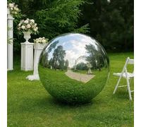 Shein 1/2 piezas/Set Globos de Aluminio 4D de 32/50/60 Pulgadas - Diseño esférico elegante, cúpula transparente y decoración dorada, perfectos para bodas, a