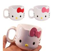 Shein 1/2 piezas Taza de plástico de Hello Kitty, taza de café multifuncional adorable con diseño Kawaii para uso diario, aventuras al aire libre, decoració