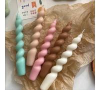 Shein 1/2 piezas Vela larga de cera perfumada con espiral, estilo nórdico Ins, favor de boda, regalo de cumpleaños, pieza de decoración de ambiente único y
