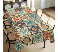 Shein 1/20 piezas Manteles modernos de estilo bohemio con diseño impreso en poliéster - rectangular, lavable a máquina, mantel de lujo ligero para decoració
