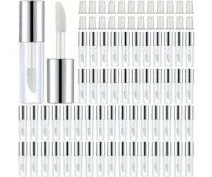 Shein 1.2ml/3.5ml Tubo de brillo labial mini transparente, botella de contenedor de brillo labial recargable vacía, contenedor de lápiz labial mini transpar