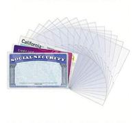 Shein 1/3/5/10/20/25/50 unidades de fundas protectoras de Medicare de PVC transparente, a prueba de agua, para tarjetas médicas / tarjetas de social, cubi