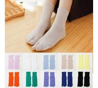 Shein 1/3/5 pares de calcetines separadores de dedos de unicolor para mujer, entrega aleatoria, otoño