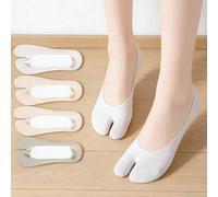 Shein 1/3/5 pares de nuevos calcetines de verano para mujeres con separador de dedos, calcetines invisibles de corte bajo para barco con separador de dedos,