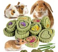 Shein 1/3/5 Piezas de Heno Natural de Timothy, Juguetes para Conejos y Cobayas, Masticables Hechos a Mano para Dientes de Conejo, Chinchilla, Rata, Hámster,