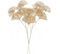 Shein 1/3/5 piezas de hoja de ginkgo artificial, tallo de hoja de albaricoque falso dorado, relleno de jarrón, adecuado para decoración del hogar, jardín, b