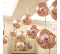Shein 1/3/5 piezas Globos de aluminio de efecto 4D en color oro rosa de 10in/18in/32in, globos de aluminio holográficos esféricos, flotantes cuando se llena