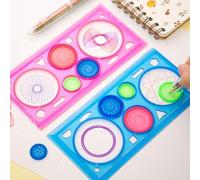 Shein 1/3/5 Piezas Set Para Niños Regla De Espiral Diy, Herramienta De Dibujo Educativa Multifuncional, Regla Para Medir De Plástico Para Dibujar, Mejora La