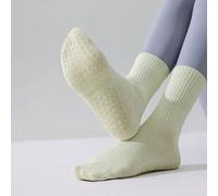 Shein 1/3/6 pares de calcetines de tripulación con suela de goma antideslizante para mujeres, adecuados para pilates, yoga, calcetines de compresión para mu