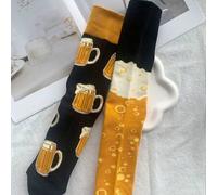 Shein 1/3 pares de calcetines asimétricos AB para hombre, izquierdo y derecho, a media pantorrilla, con diseño creativo de dibujos animados y burbujas, calc