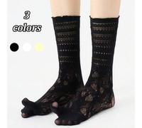 Shein 1/3 pares de calcetines separadores de dedos de verano para mujeres, calcetines con puntilla para los dedos, adecuados para zapatos con punta de cerdo