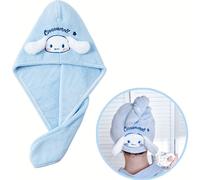 Shein 1/3 piezas Gorro de secado de cabello con diseños de Kuromi, Melody y Cinnamoroll - Super absorbente, de secado rápido, suave y cómodo - Toalla de pel