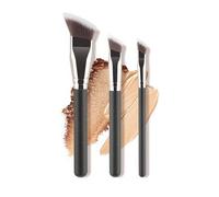 Shein 1/3 piezas Pinceles de maquillaje angulados para líquidos y polvos, pinceles profesionales para contorno, rubor en crema, base líquida y mezcla, pince