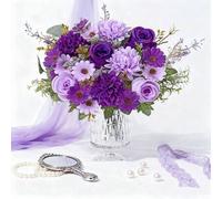 Shein 1/3 piezas Ramo de rosas de seda artificial con frutas de espuma falsa, decoración de primavera & otoño, ramo de novia para el Día de San Valentín, ja