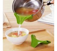 Shein 1/3 piezas Vertedor de líquidos, deflector de sopa a prueba de derrames de silicona, embudo vertedor resistente al calor, herramienta colador de cocin