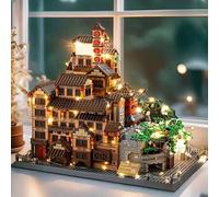 Shein 1,360 piezas Famoso paisaje Bloques de construcción del Patrimonio Mundial de la Cueva de Phong Nha, creativos bloques de arquitectura de viaje, de ma