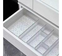 Shein 1/4/5/6/7/10 piezas Organizador de cajón transparente simple, contenedor de almacenamiento de cosméticos, en 4 tamaños - Almacenamiento multiusos para