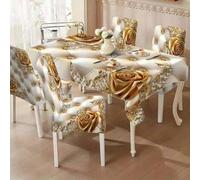 Shein 1/4/5/6/7 piezas Funda de silla con estilo europeo y americano a la moda con diseño impreso, adecuado para decoración moderna diaria en interiores, re