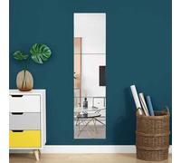 Shein 1/4/5 Piezas Lámina de acrílico autoadhesiva Espejo flexible Pegatinas de pared, Azulejos de espejo cuadrados recortables Pegatinas de pared de espejo