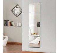 Shein 1/4/6/8 piezas Pegatinas de espejo cuadrado de acrílico autoadhesivas, adecuadas para espejos de pared decorativos del hogar, con respaldo adhesivo re