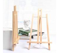 Shein 1/4/6 Piezas Caballete de madera, Soporte de exhibición de sobremesa de 15.7 pulgadas para lienzos de pintura, portafotos, portarretratos y portacarte