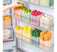 Shein 1/4/8 piezas Organizador de almacenamiento de alimentos para refrigerador, contenedores para compartimentos de puerta lateral del congelador de cocina
